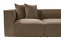 Atelier Del Sofa Sora Sofá Esquinero con Pouf - Marrón